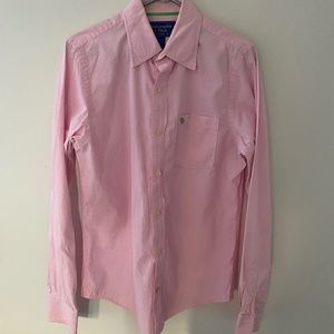 Abercrombie & Fitch Pink/White Striped Dress Shirt